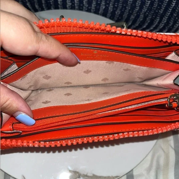 Kate Spade Orange Jae Wild Blossom Multi Large Continental Zip Around Wallet - Picture 13 of 16